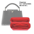 thumbnail image 2 of 1 par, inserto organizador de cartera apto para forro de bolso CAPUCINES BB MINI, moldeador de maquillaje de bolso, protector de forro de bolso de hombro, 2 of 5