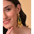 thumbnail image 2 of Boucle d'Oreille Design en Pierre Plaquée Or Perle Goutte, 2 of 4