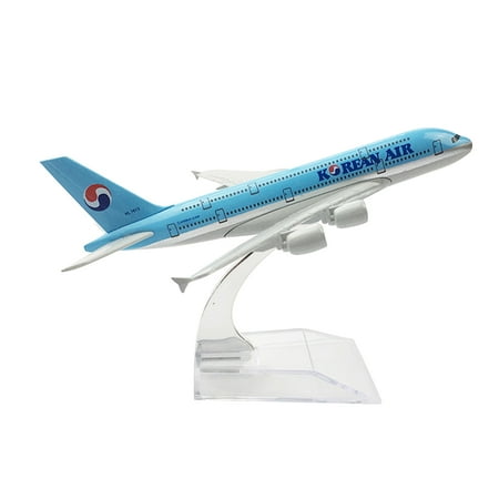 NATEFEMIN Detailed Korean Air A380 Model Plane for Collectors, Retro and Elegant Design, 15.5x14x4.5CM Size for Home or Office Display