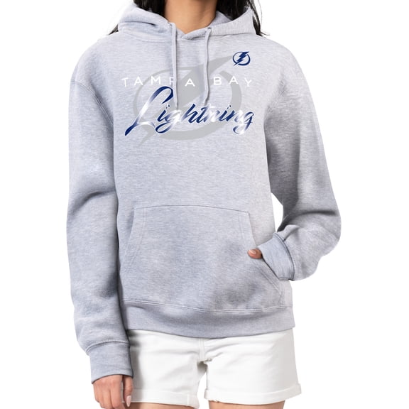 Women's G-III 4Her by Carl Banks  Gray Tampa Bay Lightning Shadow Logo Fleece Hoodie