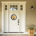 thumbnail image 4 of Eveokoki 12" Happy Halloween Skull Sign for Front Door Round Wooden Hanging Wreaths for Home Wall Decor Halloween Day Party Decoration Outdoor Indoor, 4 of 5