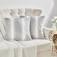 thumbnail image 2 of Home Soft Things Beckie Stripe fauxfur Throw Pillow Covers Set of 2, NO INSERT 20'' x 20'' - Vapor, 2 of 8