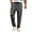 ☪214-Gray, variant on Mens Solid Cinched Waist Drawstring Button Waffle Texture Casual Sport Long Pants for Lounge Home Sleep Weekend Relax Morning Coffee Evening Chill