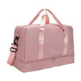 thumbnail image 1 of Bolsa de gimnasio para mujer perfecl bolsa de viaje lona correa de hombro ajustable gran capacidad portátil fin de semana bolsa de noche Rosa, 1 of 8