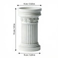 thumbnail image 3 of 8 Inch 3D Printed Art Vase, Matte Black Vintage Column-Style Decorative Vase With Classic Engraved Details, Ideal For Tabletop Centerpieces, Shelf Display, Home Decor, For Family,, 3 of 7