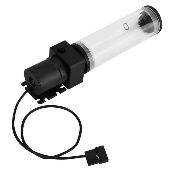 PC Water Cooling Pump, 19W Pump G1/4 Acrylic Computer DIY Water Cooling Water Cooling Kit Cooling Water Pump With Cylinder Reservoir for PC CPU Liquid Cooling