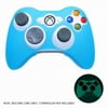 BLUE GLOW in DARK Xbox 360 Game Controller Silicone Case Skin Protector Cover