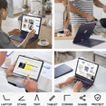 thumbnail image 2 of edaiser Swivel Keyboard Case Compatible with iPad Air 13-inch M4 M3 M2 & iPad Pro 12.9 inch 6th 5th 4th 3rd Generation; Wireless Rotatable Cover with Pencil Holder, Trackpad, Backlit, Metallic Purple, 2 of 6