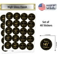 thumbnail image 2 of 80th Birthday Round 2 Inch Big Glossy Stickers, Thank You for Celebrating 80 Years Black and Gold Labels, Great for Party Favors, Decorations, Tags, Gift Bags and Supplies, 2 of 5