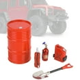 Red Fire Extinguisher, Oil Drum, Shovel, Nitrogen Bottle Set for 1/10