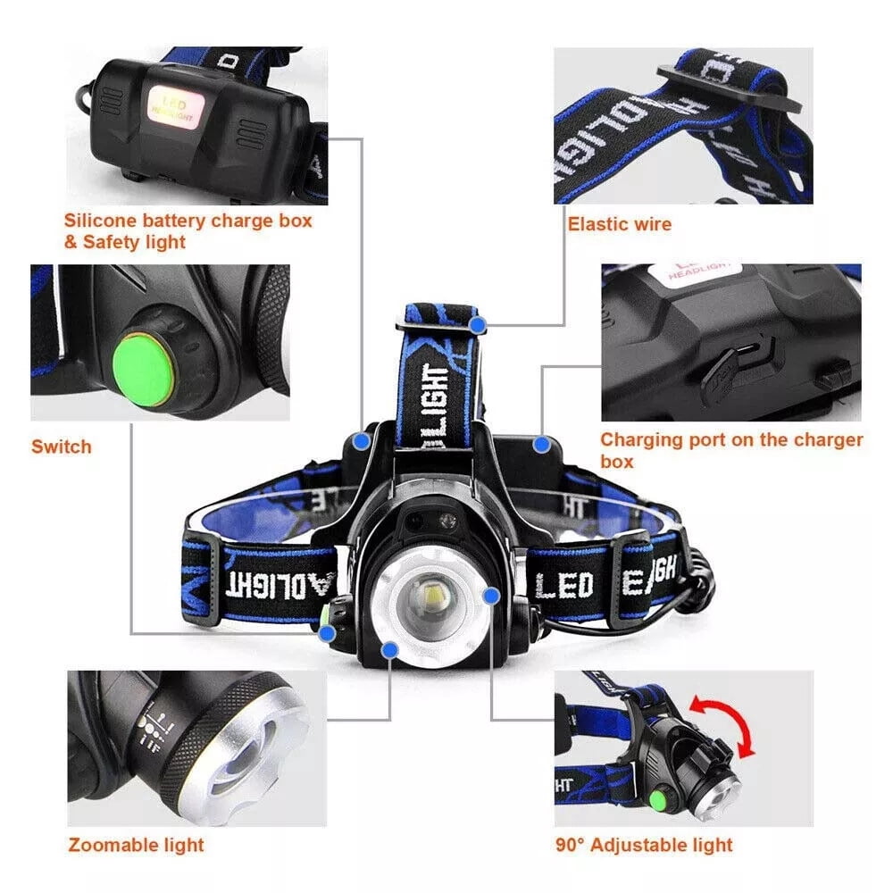 NOBRAND LED 990000 Lumens Headlamp