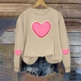 thumbnail image 5 of FDGIU Women's Valentine Pullover Sweatshirt, Cozy Heart Print Long Sleeve Top for Valentine's Day & Comfortable Trendy Style, 5 of 6