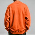 thumbnail image 4 of Basic Crew Neck Sweatshirt for Men, Long Sleeve Drop Shoulder Solid Color Pullover, Fall Regular Fit Casual Streetwear Top Saffron 2XL, 4 of 6