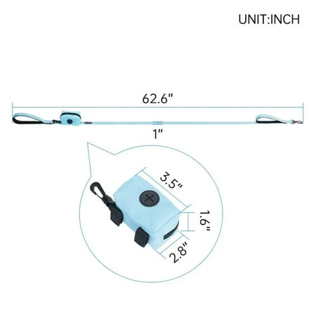 LOPNGLG Adjustable Hands-Free Pet Leash with Food Pouch Bungee Rope for Dog Walking Mini Bag for Dog Feed Bowls