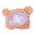 thumbnail image 2 of Naierhg Pet Headgear Cartoon Shape Super Soft Fastener Tape Non-Fading Ultra-Thick Dress Up Polar Fleece Cat Headwear Pet Dog Winter Warm Hat Decor Pet Supplies Coffee, 2 of 8