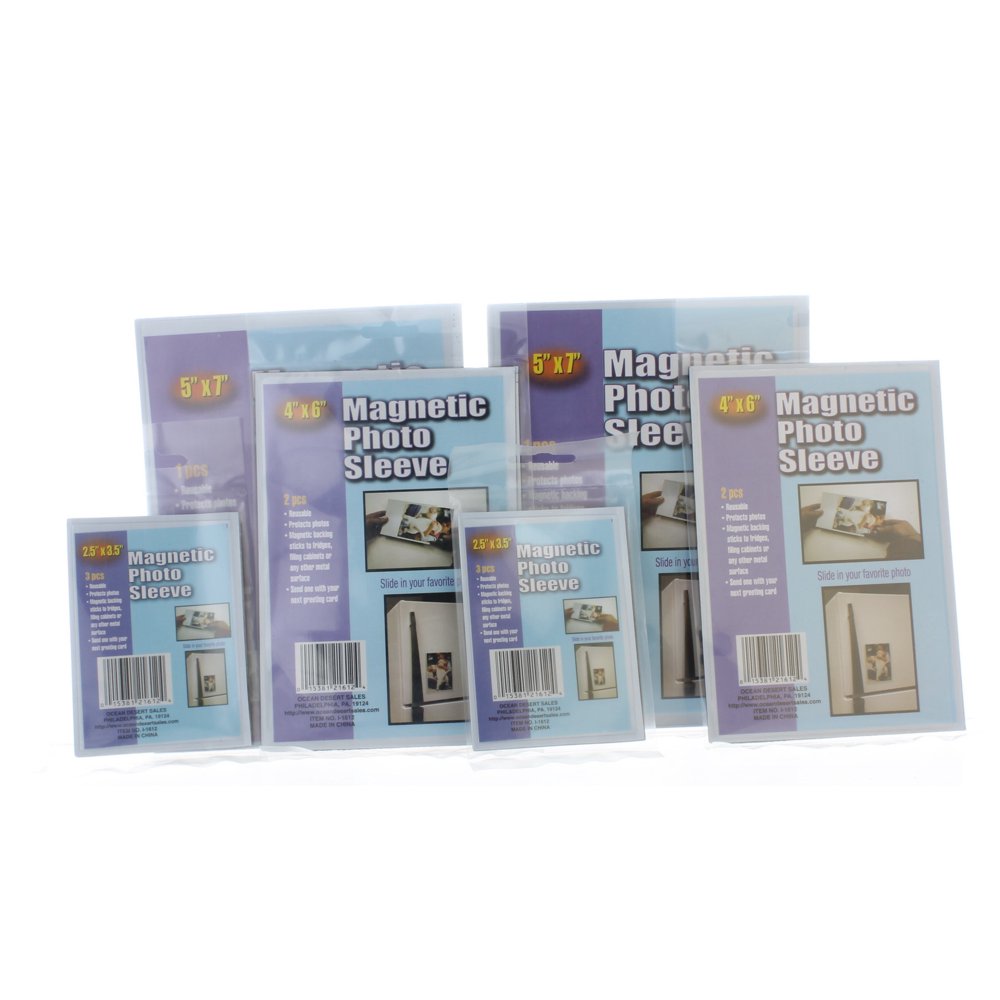 12 pc Photo Sleeve Set Assorted Size Picture Frames Image