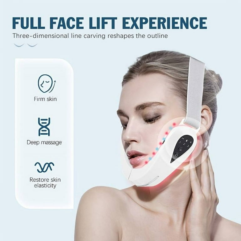 V-Face Slimming Jawline Shaper - Double Chin Removal, Face Firming, and  Skin Lifting Beauty Device - 3 Modes - Rechargeable Battery - USB Charging