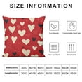thumbnail image 5 of COMIO Valentines Day Pillow Covers  Red Love Heart Holiday Decorative Throw Pillows Romantic Valentine Themed Gifts Pillowcase Square Cushion Cover Decor for Home Couch Bed Soft, 5 of 5