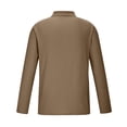 thumbnail image 4 of Aofany Men's Knit Shirts Lapel Long Sleeve Shirt Fashion Button Solid Color Slim Fit Tee Shirts, 4 of 4