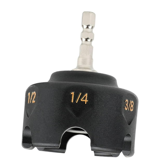 Accesorio de taladro para tuercas roscadas de 1/4", 3/8" y 1/2", destornillador de tuercas compacto y robusto con vástago hexagonal.