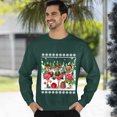 thumbnail image 3 of Funny Flamingo Christmas Sweatshirt – Holiday Crewneck Pullover for Men and Women, 3 of 5