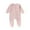 Light Pink, variant on Bainana Newborn Baby Boys Romper Solid Color Long Sleeve Crew Neck Bodysuit Soft Cute Fall Winter Kids Jumpsuit Brown Size