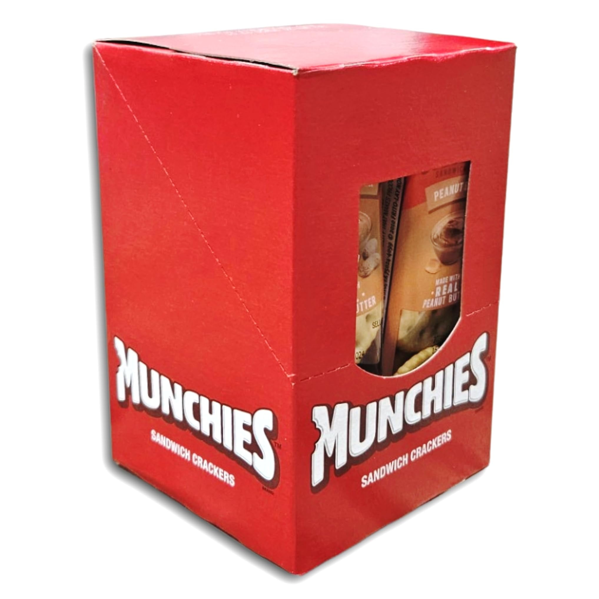 Munchies Peanut Butter Sandwich Crackers Value Pack |  8 Count Box | Pack of 3 (24 Total Sleeves)