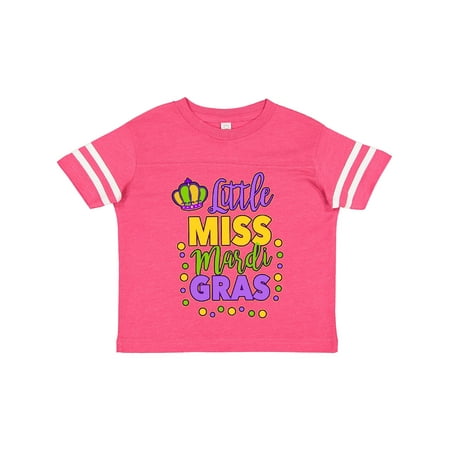 

Inktastic Little Miss Mardi Gras with Crown and Dots Gift Toddler Toddler Girl T-Shirt