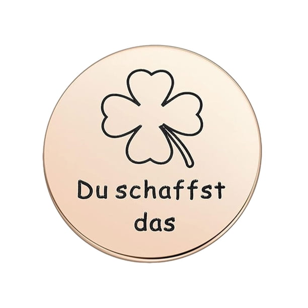 Injueey Ficha de abrazo de bolsillo de decoración elegante con estilo único, ficha de abrazo de bolsillo exquisita, regalo para mujeres y Kits de decoración para fiestas 30 mm-oro rosa-redondo