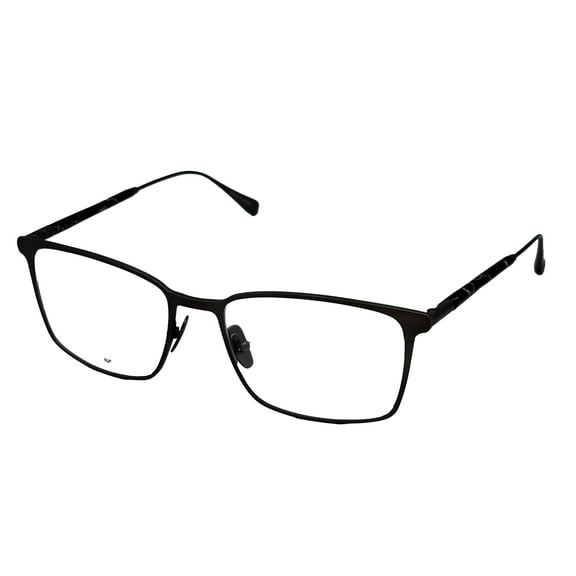 John Varvatos Mens Titanium Metal Rectangle Eyeglass Frames V179 Matte Gun 56mm