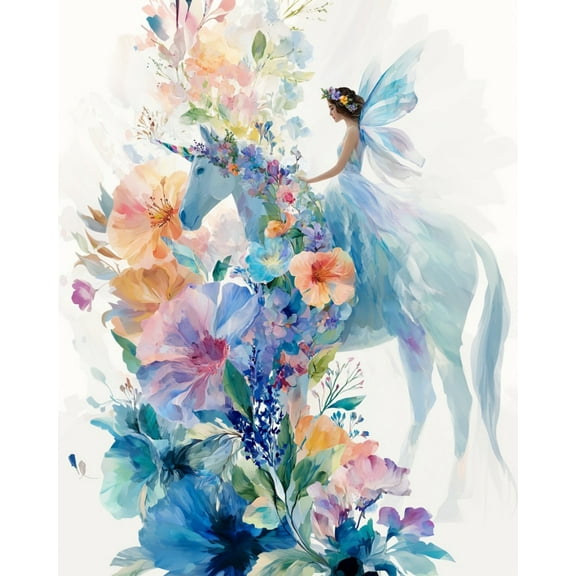 Paint by Numbers for Adults Kids Beginner Flower Unicorn DIY Acrylic Painting by Numbers Kits with Brushes Acrylic Pigment Home Decoration Gifts 16 x 20 inch