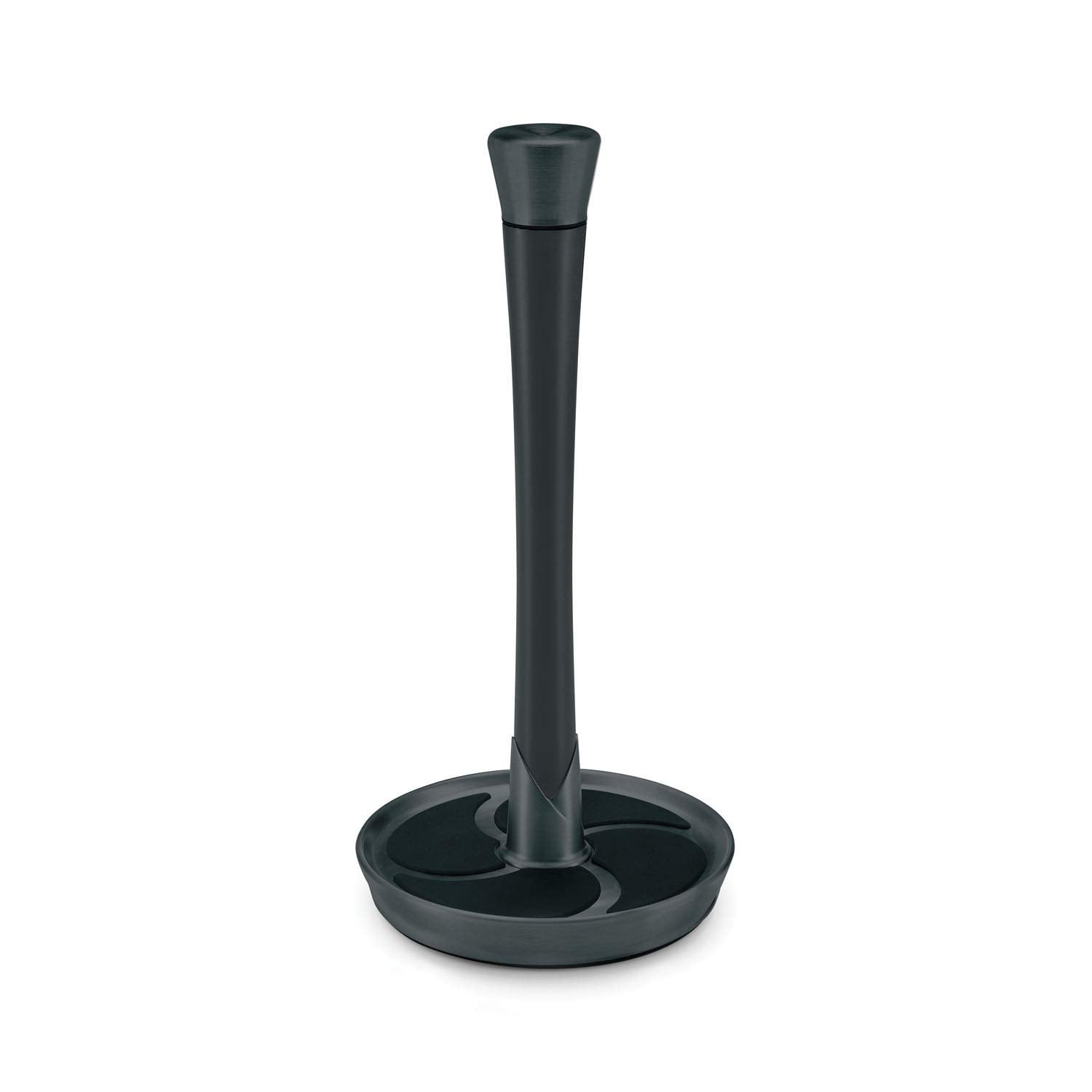 Polder Fleur SingleTear Standing Paper Towel Holder Black Lacquer
