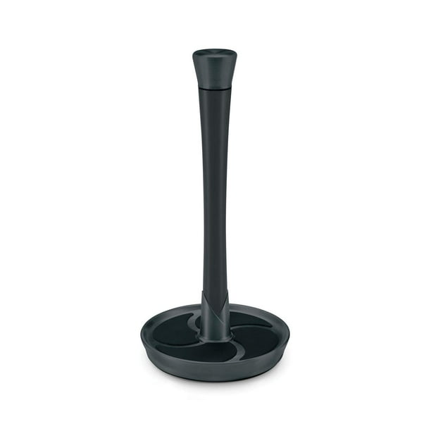 Polder Fleur SingleTear Standing Paper Towel Holder Black Lacquer