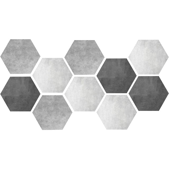 Pegatinas de Azulejos Autoadhesivas Impermeables de PVC, 10 Piezas Pegatinas de Pared de Azulejos de Cerámica Autoadhesivas Hexágono Antideslizantes Impermeables para Pared o Piso de Sala de Estar Familiar oso de fresa Electrónica