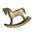 thumbnail image 2 of CoudarTitie Rocking Horse Artistic Wood Sculpture for Cabinet Table Centerpiece Tabletop Yellow, 2 of 9