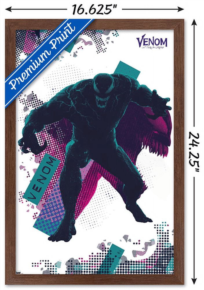 Marvel Venom: Let There be Carnage - Dots Wall Poster, 14.725" x 22.375", Framed