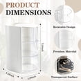thumbnail image 2 of Hair Accessories Organizer with Hair Brush Holder, 3-Layer Rotatable Clear Storage Box for Makeup Brushes, Jewelry, Hair Clips, Earrings, Necklaces, Bracelets(White), 2 of 7