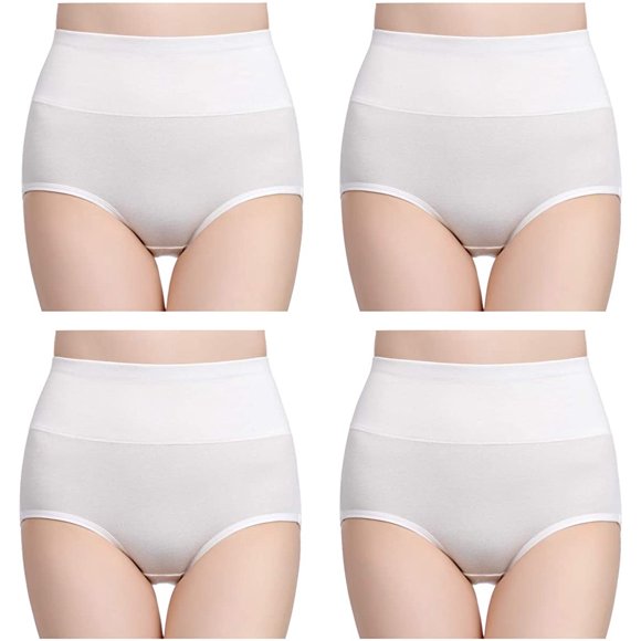 Kelon Intimates On Sale Women's Nylon Underwear Women's High Waisted Cotton Underwear Stretch Briefs Soft Full Coverage Panties