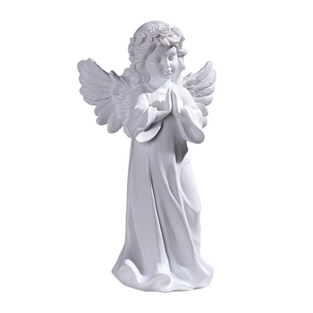 Home Decor 1pc White Resin Angel Ornament Yard Statue Vintage Cherub Figurine Outdoor Wedding Baby Guardian Angel Decoration