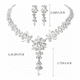 thumbnail image 3 of Conjunto De Joyas Glamuroso Collar Y Pendientes Blanco Malubero Malu1700, 3 of 3