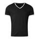 thumbnail image 4 of Camiseta de cuello en V para hombre, de color liso, manga corta, diseño con bolsillo cosido, prenda informal para el día a día, confeccionada en tejido de poliéster ligero, 4 of 5