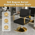 thumbnail image 4 of Hydraulic Barber Chair, 360° Swivel Salon Stylist Chair with Heavy Duty Hydraulic Pump, Hairdressing Chair for Hair Salons, Tattoo & Beauty Spa, 4 of 10