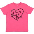 thumbnail image 3 of Inktastic I Love My Aunt and Uncle in Black Chalk Heart Youth T-Shirt, 3 of 5