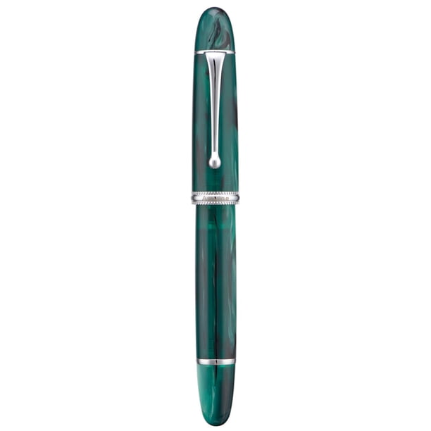 Pluma estilográfica Asvine V800, sistema de llenado al vacío, acrílico verde