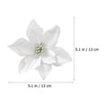 thumbnail image 5 of Niceauty 15Pcs Lifelike Plated Silver Flower Decor Made of Plastic for Christmas Tree Decoration, 5 of 8