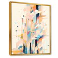 thumbnail image 2 of Designart "Peony Patterns In Contemporary Abstraction" Peony Floater Framed Wall Art Living Room, 2 of 5