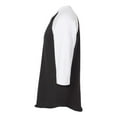 thumbnail image 3 of Tultex - Unisex Fine Jersey Raglan T-Shirt - 245 - Black/ White - Size: M, 3 of 4