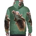 thumbnail image 7 of Honeii Squirrel Pattern Mens Hoodies Men's Loose Sleeve Sweatshirt,Pullover Hooded Sweatshirt for Men,Essentials Hoodie-X-Large, 7 of 7