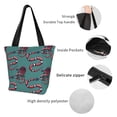 thumbnail image 6 of Kdxio Snake And Rose Women Reusable Grocery Bags Foldable Ripstop,Reusable Shopping Bags for Shopping,Gym,Gift, 6 of 8