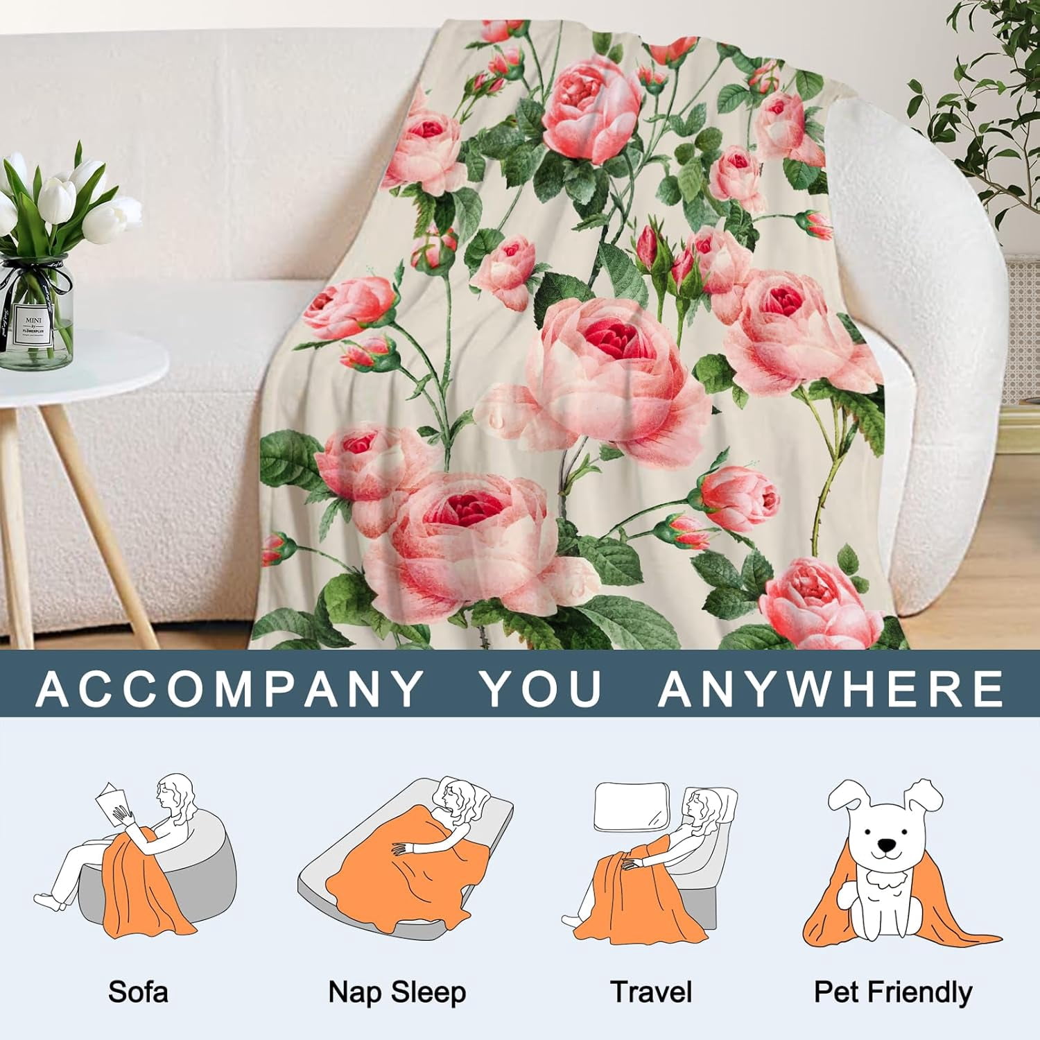 Sunflower Throw Blanket for Baby Small Spring Summer Floral Blanket Toddler Swaddle Crib Blanket Soft Fleece Blankets Gift for Baby Couch Bed Flower Decorative Blanket 30x40